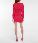 Мини-платье с рюшами Alexandre Vauthier, Neon Pink - фото 3