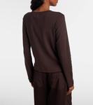 Кардиган из хлопка Pointelle Leset, Choco - фото 6