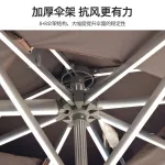 Солнцезащитный зонт Green Water со стойкой Brilliant Star, квадартный, 3,5x3,5 м, LED-подсветка, база до 210 кг, кофейны - фото 4