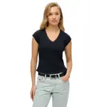 Футболка Superdry Essential short sleeve v neck, черный - фото