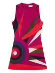 Мини-платье с абстрактным принтом Pucci, розовый - фото