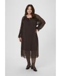 Платье оверсайз KAFFE CURVE, мокко - фото 2