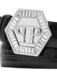Ремень с пряжкой-логотипом Philipp Plein, черный - фото 3