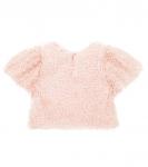 Укороченный топ с бахромой Monnalisa, Rosa Antico - фото 4