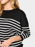 Джемпер в полоску от mila Saint Tropez, цвет Black/Ivory - фото 4