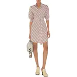 Платье в клетку Burberry, розовый - фото 3