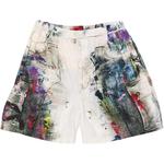 Шорты с эффектом брызг краски Acne Studios, мультиколор - фото