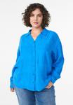 Блуза Zizzi Button-down blouse, Victoria Blue/Blue - фото