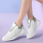 Кроссовки женские с низким верхом белые/зеленые Binary - фото 6