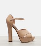 Кожаные сандалии на платформе Dolce&Gabbana, Cipria - фото 4