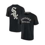 Мужская и женская черная супермягкая футболка Chicago White Sox с коротким рукавом Fanatics Signature, черный - фото