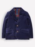 Детский классический блейзер из вельвета Mini Boden, College Navy - фото