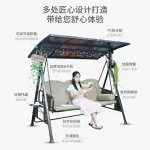 Садовые качели-кровать Green Water «Алиса» четырехместные, 258х120х185 см, LED-подсветка, матрас-сиденье+подушки, черный - фото 6