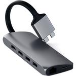 Док-станция Satechi USB Type-C Dual Multimedia Adapter (Space Gray) - фото