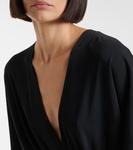 Длинное платье макси из джерси с драпировкой Adele Eres, нуар - фото 4