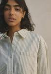 Блуза Next Button-down blouse, White Stripe/White - фото 4