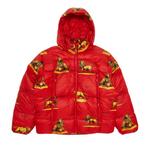 Куртка Supreme Featherweight Down Puffer 'Lions', красный - фото