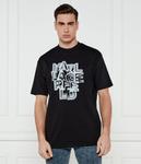 Футболка мужская Karl Lagerfeld свободного кроя с принтом, черный - фото