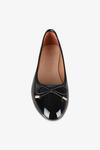 Лакированные балетки с бантиком и мыском KRISP, черный - фото 2