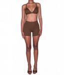 Шорты Le Stretch Micro Bike в цвете Cocoa Fleur Du Mal, Cocoa - фото