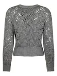 Ажурный свитер Pilade Max Mara, серый - фото 2