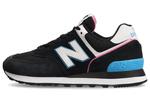Кроссовки New Balance NB 574, черный/белый/голубой - фото