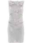 Giuseppe Di Morabito платье мини со стразами, серебряный - фото