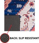 Ковер SAFAVIEH, 77 x 122 см,  моющийся коллекция Tucson - , Rust & Blue, противоскользящий, идеален для помещений с высокой проходимостью: прихожая, коридор, холл, кухня, спальня (TSN133P-24) - фото 2