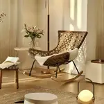 Yu Senyi Кресло-качалка из ротанга с подушками, extra large, handmade - фото 2