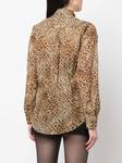 Dsquared2 leopard-print cut-out blouse, коричневый - фото 4