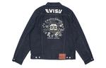 Джинсовая куртка мужская джинсовая синяя Evisu, синий - фото 4