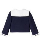 Жакет из букле Self-Portrait Kids, темно-синий - фото 4