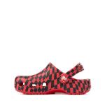 Сабо Crocs Classic Warped Checker Clog, цвет Red/Black - фото