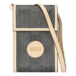 Сумка logo patternprint off the gridseries singleshoulderbag mini darkgray Gucci, серый - фото