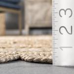 nuLOOM Tera Petals Braided Jute ковер, 153 x 244 см, Ivory - фото 2