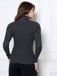 Полосатый водолазный топ HotSquash, Black/White - фото 3