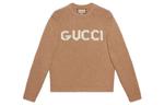Свитер мужской Gucci с логотипом, коричневый - фото