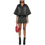 Женское серое платье с короткими рукавами Alexander Wang, серый - фото 5