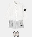 Хлопковые шорты C.P. Company Kids, Frosted Ice - фото 2