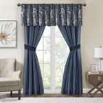 Полный комплект одеял Madison Park Essentials Cadence, 24 предмета, с простынями и шторами, черный - фото 2