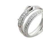 HERMES Белое золото кольца женские silver - фото 5