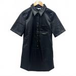 Мини-платье из веганской кожи черного цвета Thml, черный - фото 3