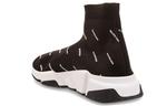 Кроссовки speed trainer mid 'allover logo - black' Balenciaga, черный - фото 3
