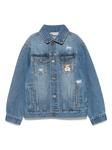 Джинсовая куртка Moschino Kids, синий - фото
