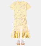 Хлопковые брюки с оборками Ducks Tinycottons, Mellow Yellow - фото 2