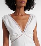 Мини-платье из хлопкового вуаля Denise Faithfull, белый - фото 4