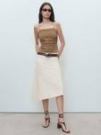 Асимметричная юбка Blanes Mango, Light Beige - фото 2