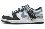 Кроссовки Nike Dunk Skateboarding Shoes Women's Low-top Black/white/blue, черный - фото 2