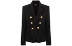 Двубортный приталенный блейзер BALMAIN, черный - фото
