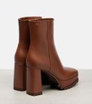 Harlem 70 кожаные платформенные ботинки по щиколотку Gianvito Rossi, Cuoio - фото 2